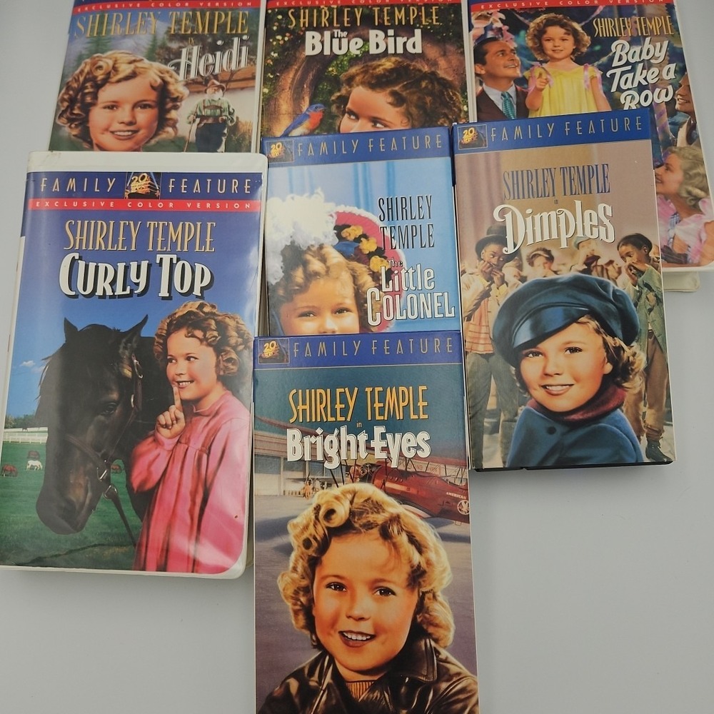 Lot (7) Shirley Temple VHS Tapes See Description‎